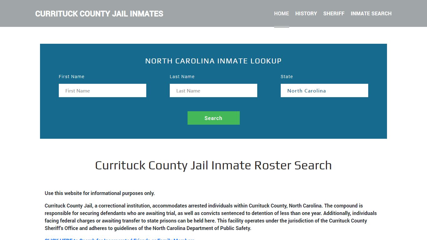 Currituck County Jail Inmate Roster Lookup, Maple, NC